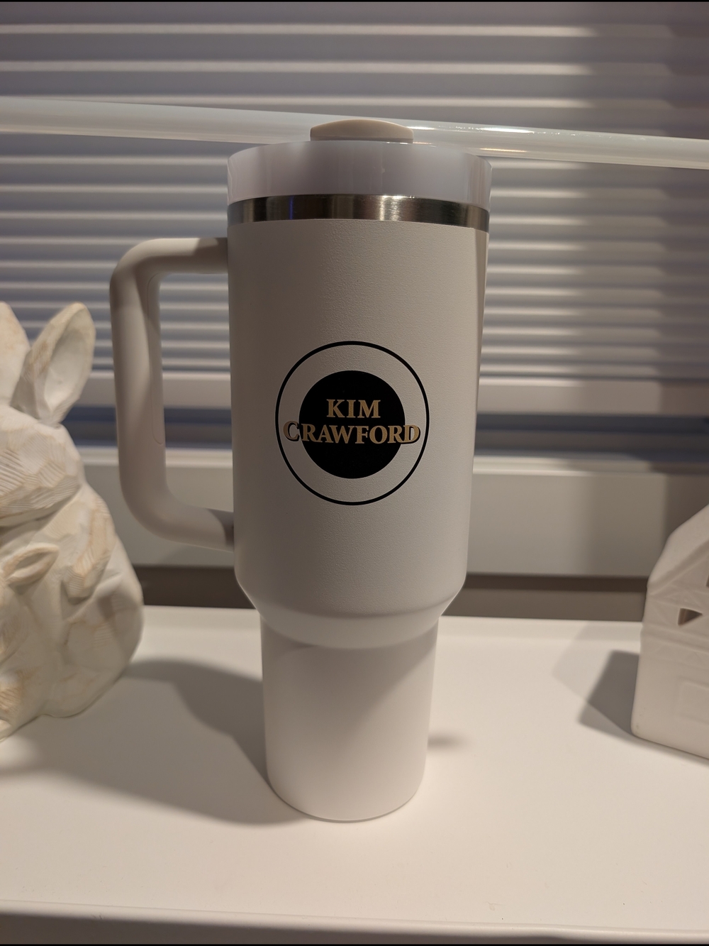 Kim Crawford Stanley Frost White 40oz Tumbler with Straw